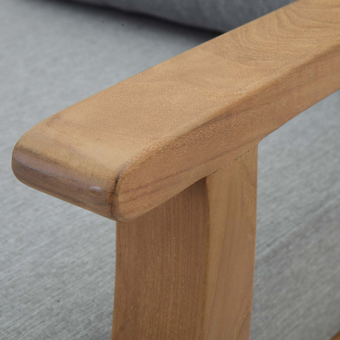 Marina Outdoor Patio Teak Right-Facing Sofa - view 18