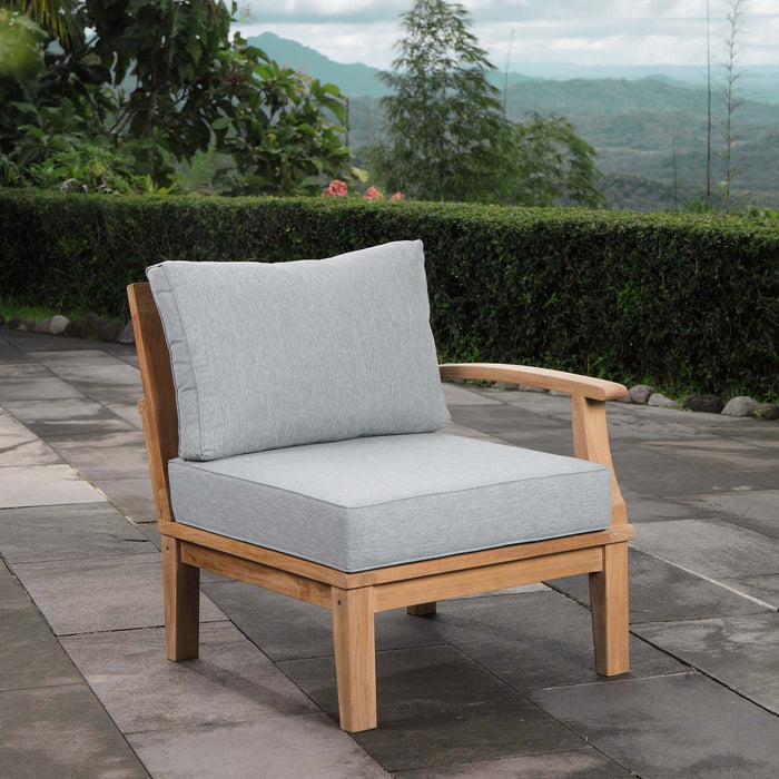 Marina Outdoor Patio Teak Right-Facing Sofa - view 15