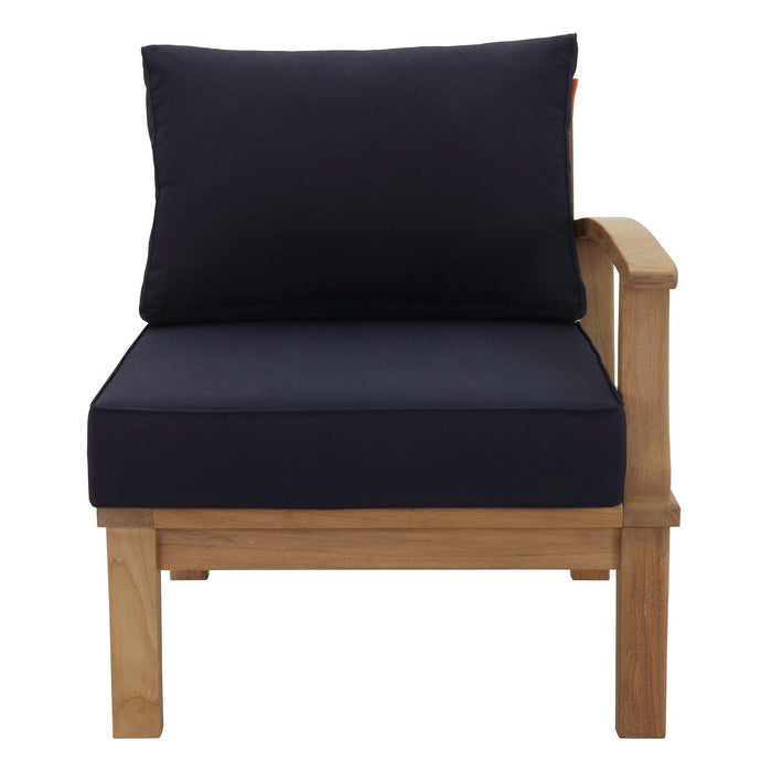 Marina Outdoor Patio Teak Right-Facing Sofa - view 9