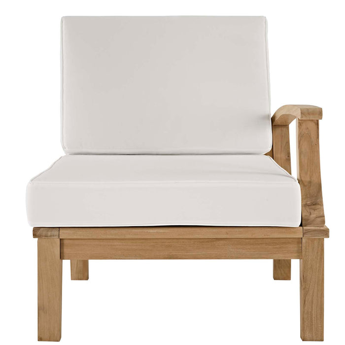 Marina Outdoor Patio Teak Right-Facing Sofa - view 12