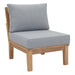 Marina Armless Outdoor Patio Teak Sofa - alternate angle view