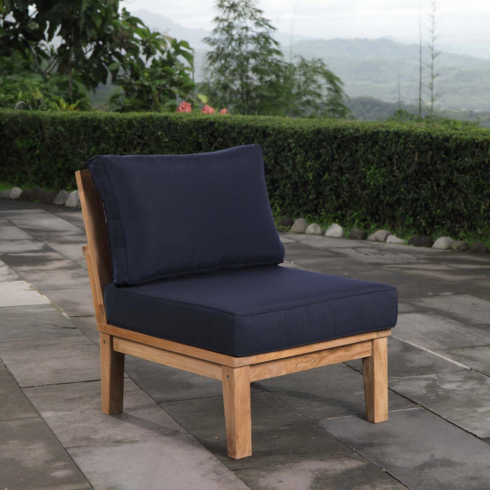 Marina Armless Outdoor Patio Teak Sofa - view 11