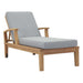 Marina Outdoor Patio Teak Single Chaise - view 7