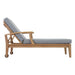 Marina Outdoor Patio Teak Single Chaise - view 10