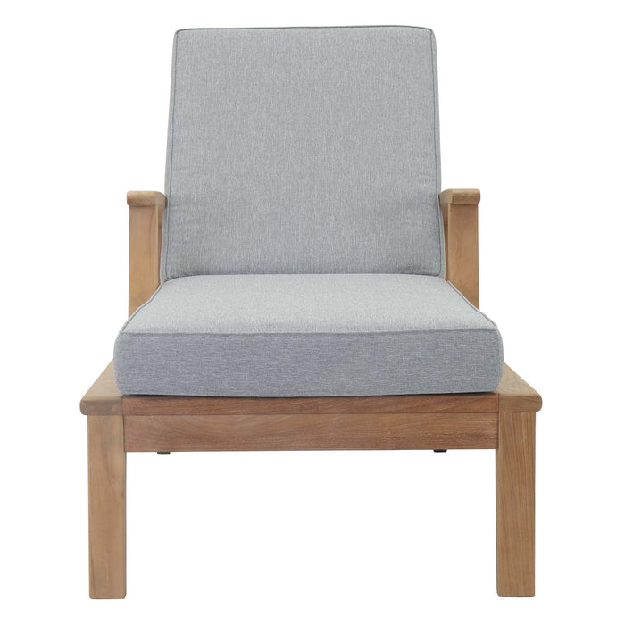 Marina Outdoor Patio Teak Single Chaise - view 12