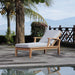 Marina Outdoor Patio Teak Single Chaise - view 6