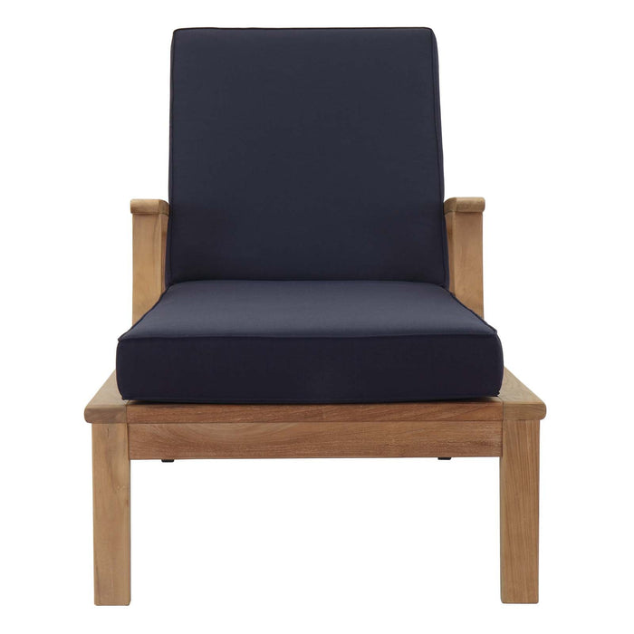Marina Outdoor Patio Teak Single Chaise - view 21