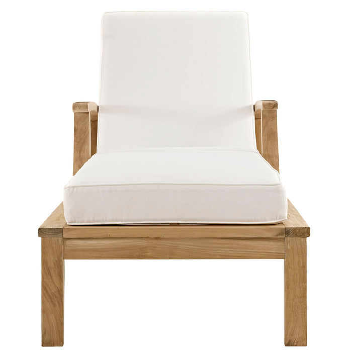 Marina Outdoor Patio Teak Single Chaise - view 5