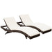 Peer Outdoor Patio Chaise Set of 2 Brown White