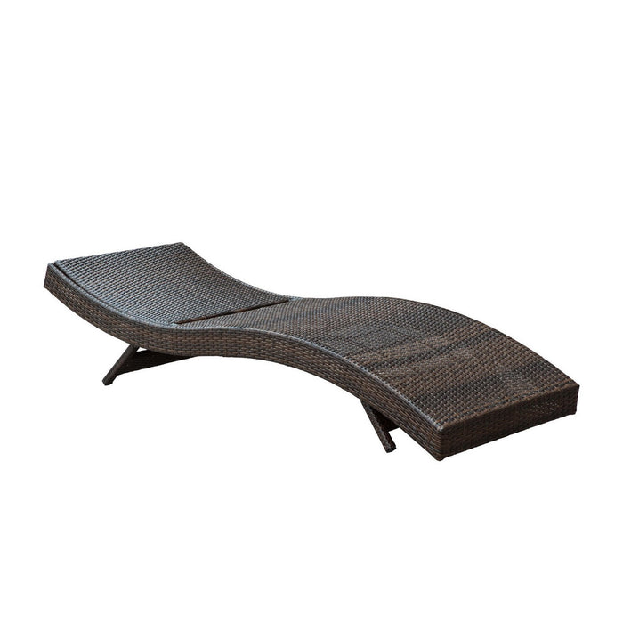Peer Outdoor Patio Chaise Set of 2 Brown White