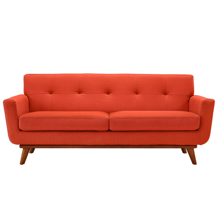 Engage Upholstered Fabric Loveseat Atomic Red EEI-1179-ATO