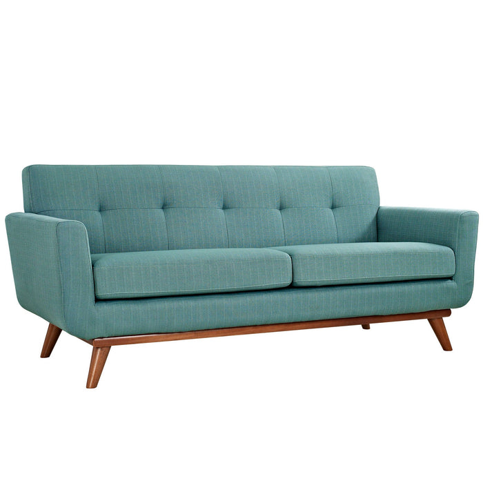Engage Upholstered Fabric Loveseat Azure EEI-1179-AZU