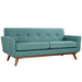 Engage Upholstered Fabric Loveseat Azure EEI-1179-AZU