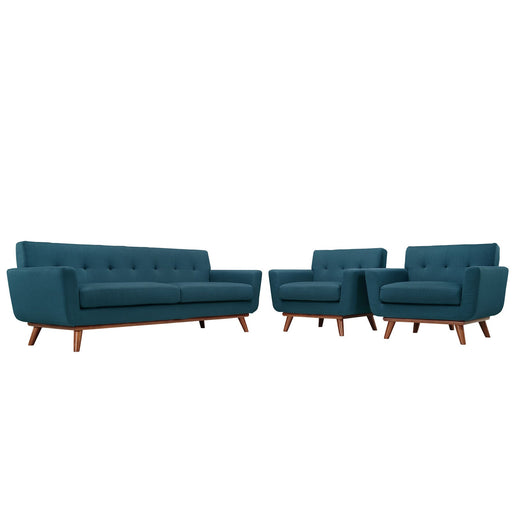 Modway Engage Armchairs and Sofa Set of 3 Living Room Furniture - View 21