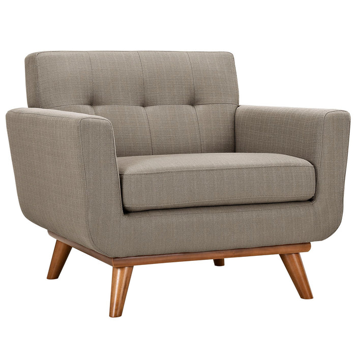 Engage Sofa and Armchairs Set - Stylish, Comfortable Seating with Tufted Design and Solid Wood Legs