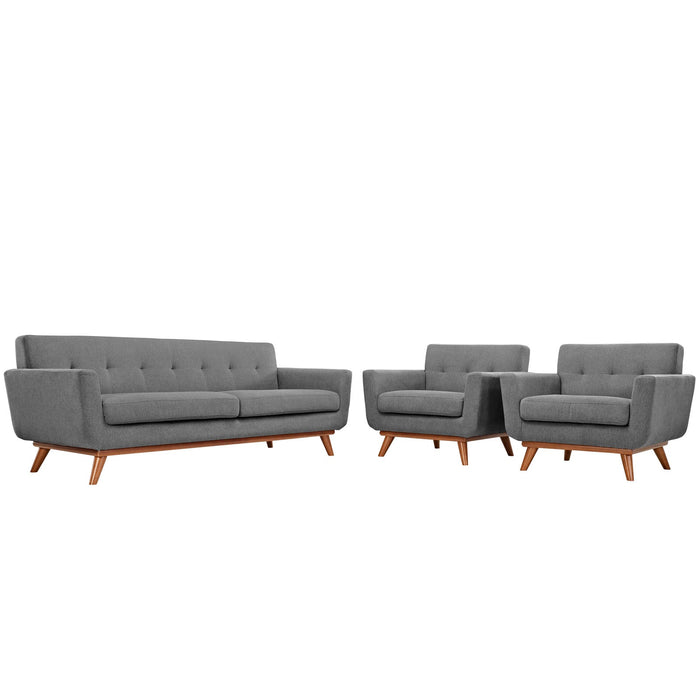 Engage Armchairs and Sofa Set of 3 Azure EEI-1345-AZU