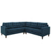 Empress 3 Piece Upholstered Fabric Sectional Sofa Set by Modway - angle view