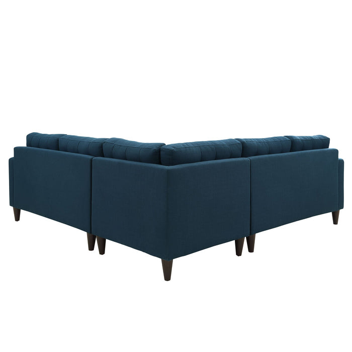 Empress 3 Piece Upholstered Fabric Sectional Sofa Set by Modway - side view