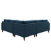 Empress 3 Piece Upholstered Fabric Sectional Sofa Set by Modway - side view