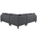 Empress 3 Piece Upholstered Fabric Sectional Sofa Set by Modway - product label