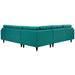 Empress 3 Piece Upholstered Fabric Sectional Sofa Set by Modway - interior view