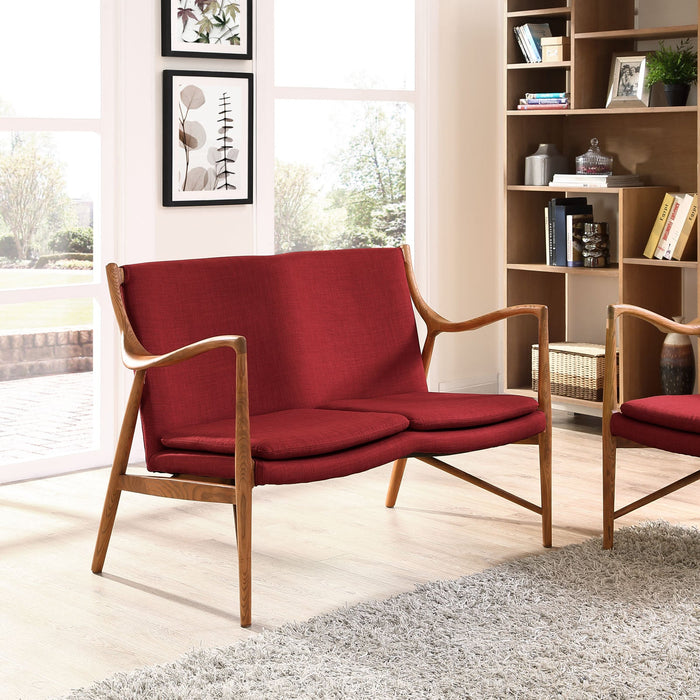 Makeshift Upholstered Fabric Loveseat - view 11