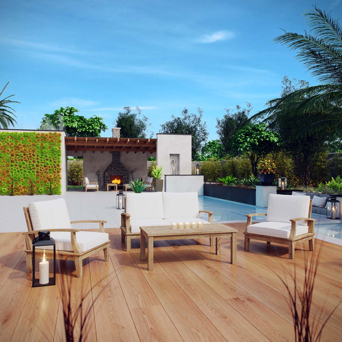 Marina 4 Piece Outdoor Patio Teak Set by Modway - view 17