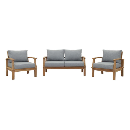 Marina 3 Piece Outdoor Patio Teak Set - alternate angle view