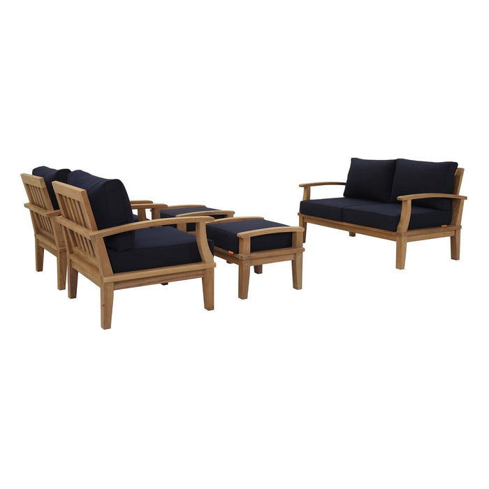 Marina 5 Piece Outdoor Patio Teak Set by Modway - top view