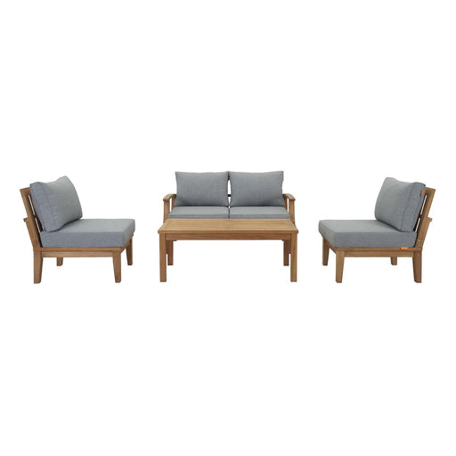 Marina 5 Piece Outdoor Patio Teak Set by Modway - angle view
