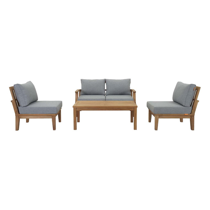 Marina 5 Piece Outdoor Patio Teak Set by Modway - angle view