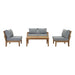 Marina 5 Piece Outdoor Patio Teak Set by Modway - angle view