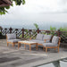 Marina 5 Piece Outdoor Patio Teak Set by Modway - front view