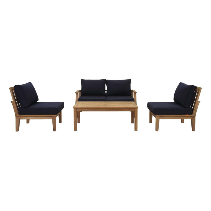 Marina 5 Piece Outdoor Patio Teak Set by Modway - interior view