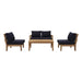 Marina 5 Piece Outdoor Patio Teak Set by Modway - interior view