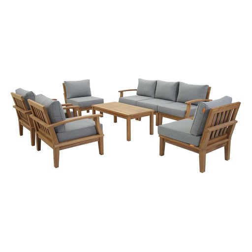 Marina 8 Piece Outdoor Patio Teak Set by Modway - angle view