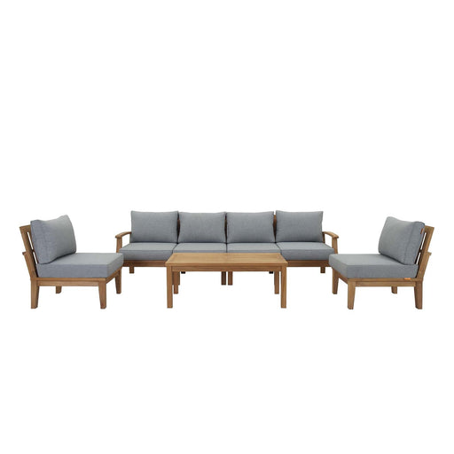 Marina 7 Piece Outdoor Patio Teak Set by Modway - angle view