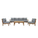 Marina 7 Piece Outdoor Patio Teak Set by Modway - angle view