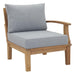 Marina 7 Piece Outdoor Patio Teak Set by Modway - back view