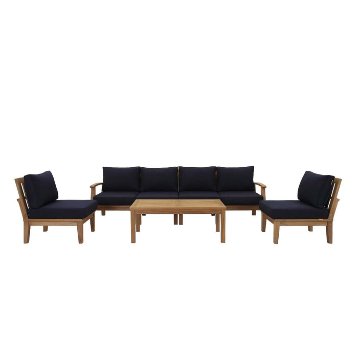Marina 7 Piece Outdoor Patio Teak Set by Modway - interior view