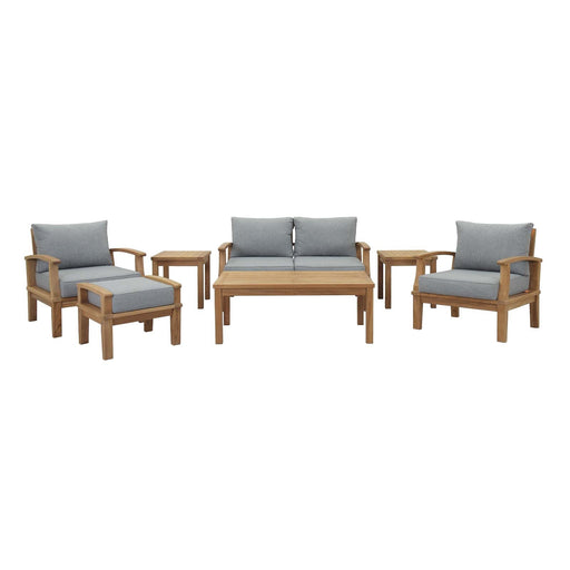 Marina 7 Piece Outdoor Patio Teak Set by Modway - angle view