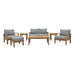 Marina 7 Piece Outdoor Patio Teak Set by Modway - angle view