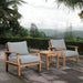Marina 3 Piece Outdoor Patio Teak Set - Modway \outdoor\conversation sets