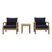 Marina 3 Piece Outdoor Patio Teak Set - view 8
