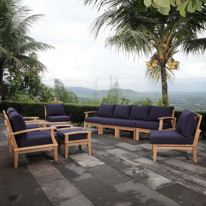 Marina 10 Piece Outdoor Patio Teak Set by Modway - control panel detail