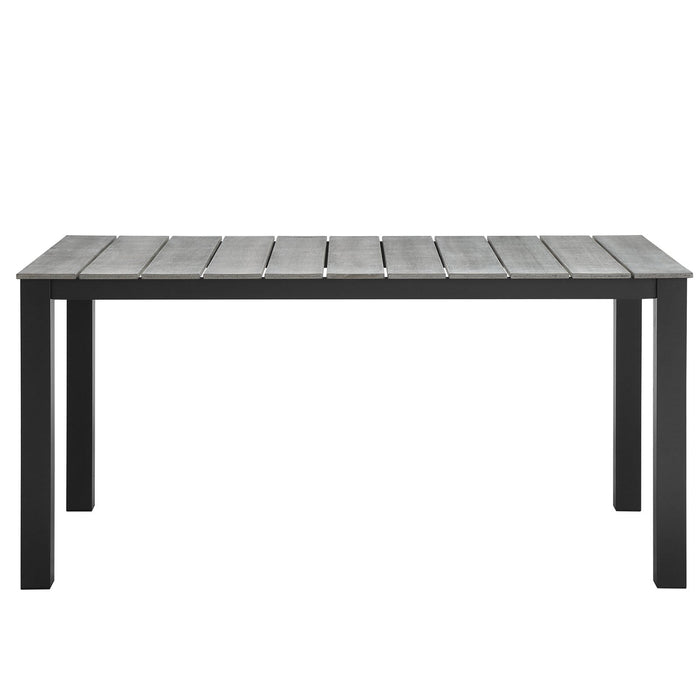 Maine 63" Outdoor Patio Dining Table - alternate angle view