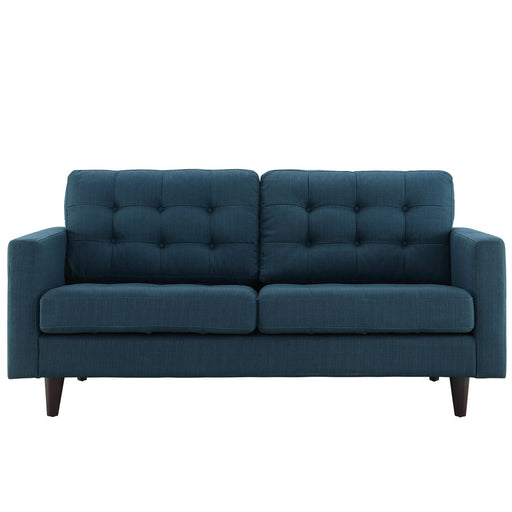 Empress Upholstered Fabric Loveseat Azure EEI-1547-AZU