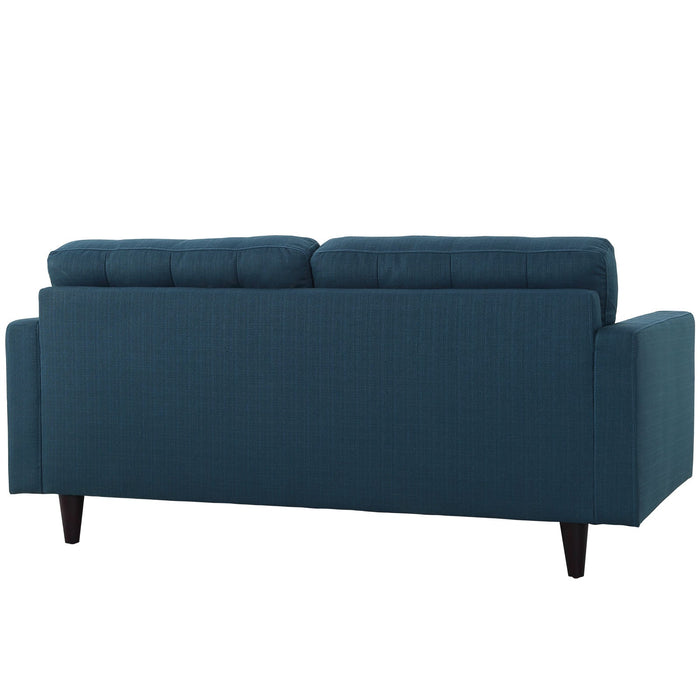 Empress Modern Upholstered Loveseat - Deeply Tufted Luxury Design with Solid Wood Legs and Comfort