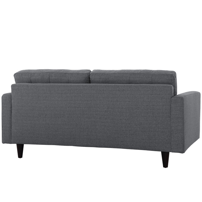 Empress Modern Upholstered Loveseat - Deeply Tufted Luxury Design with Solid Wood Legs and Comfort