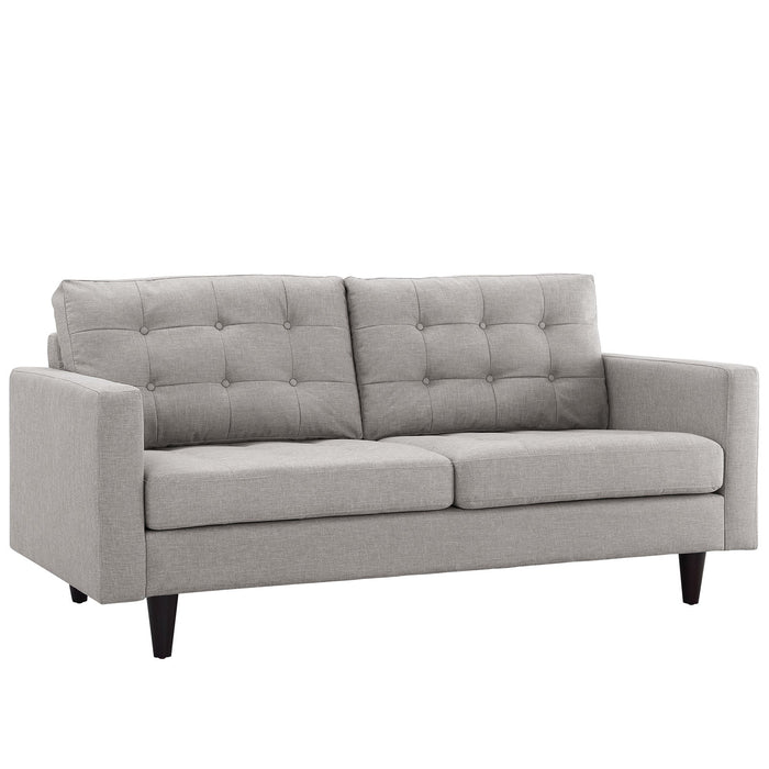 Empress Modern Upholstered Loveseat - Deeply Tufted Luxury Design with Solid Wood Legs and Comfort